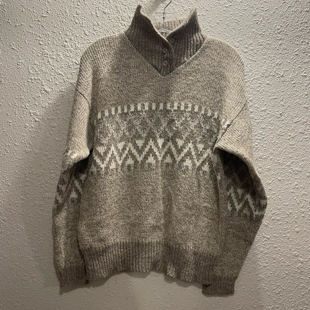 Vintage Genesse 80's/90's Men's SouthWestern Neutral‎ Sweater